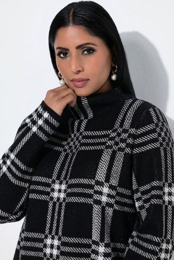 Plus size veliki brojevi Pulover dugh rukava povišenog ovratnika za punije