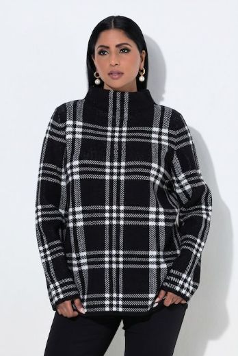 Plus size veliki brojevi Pulover dugh rukava povišenog ovratnika za punije