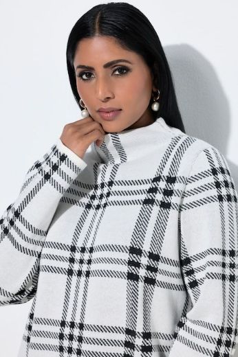 Plus size veliki brojevi Pulover dugh rukava povišenog ovratnika za punije