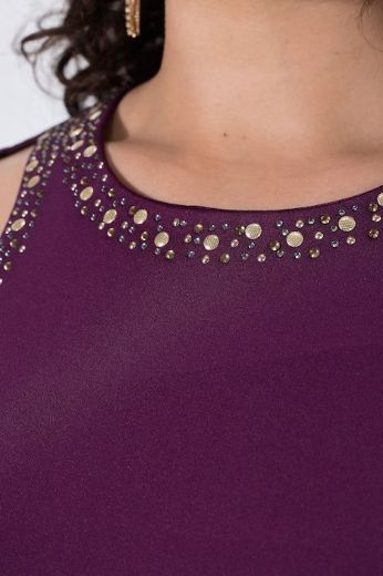 Plus size veliki brojevi Haljina midi bez rukava za punije