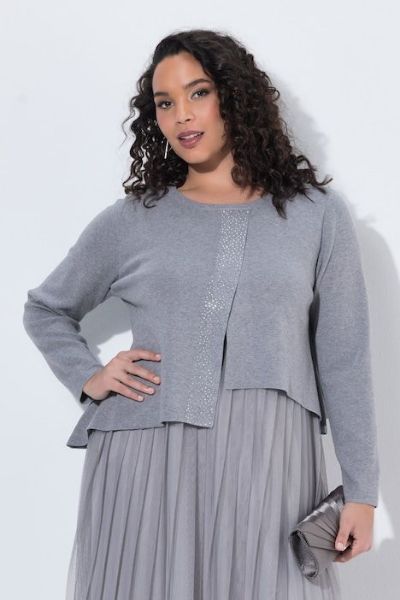 Veliki brojevi Bluza asimetričnog kroja moda za punije