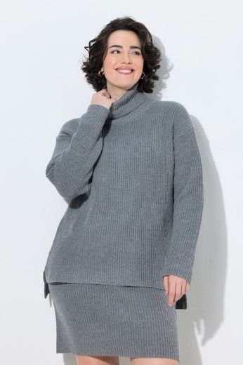 Plus size veliki brojevi Pulover dugih rukava povišenog ovratnika za punije