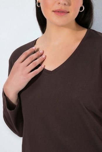 Plus size veliki brojevi Majica Basic dugi rukavi za punije
