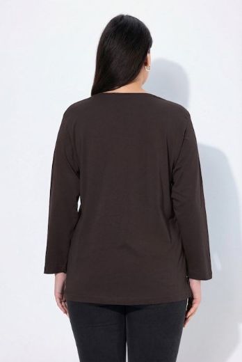 Plus size veliki brojevi Majica Basic dugi rukavi za punije