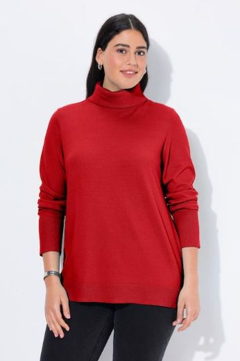 Plus size veliki brojevi Pulover s rol ovratnikom za punije