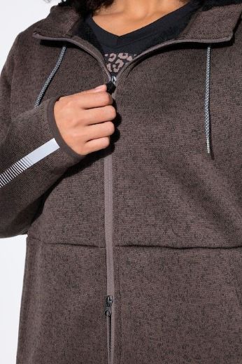 Plus size veliki brojevi Majica s patentnim zatvaračem i kapuljačom za punije