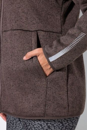 Plus size veliki brojevi Majica s patentnim zatvaračem i kapuljačom za punije