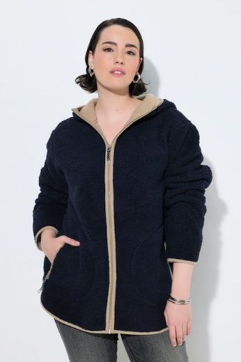 Plus size veliki brojevi Jakna s kapuljačom od flisa za punije