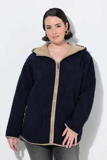 Plus size veliki brojevi Jakna s kapuljačom od flisa za punije