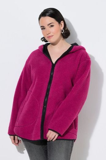 Plus size veliki brojevi Jakna s kapuljačom od flisa za punije