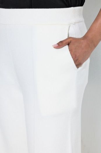 Plus size veliki brojevi Hlače pletene širokih ravnih nogavica za punije
