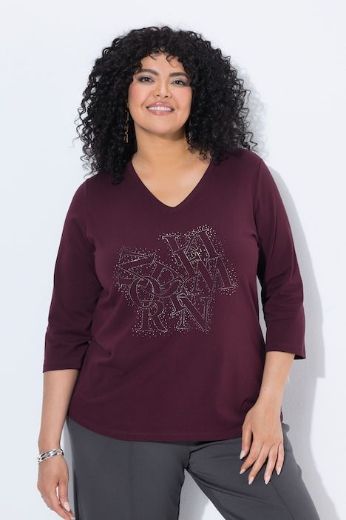 Plus size veliki brojevi Majica 3/4 rukava V ovratnika za punije