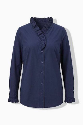 Plus size veliki brojevi Bluza s volanom na ovratniku za punije