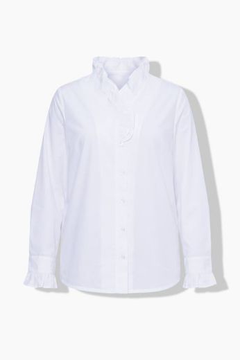 Plus size veliki brojevi Bluza s volanom na ovratniku za punije