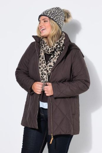 Plus size veliki brojevi Jakna prošivena s kapuljačom za punije