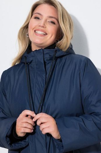 Plus size veliki brojevi Jakna dužeg kroja s kapuljačom za punije