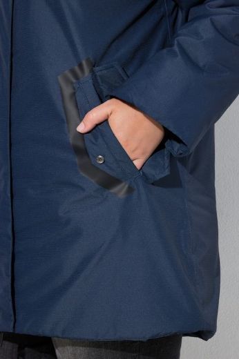 Plus size veliki brojevi Jakna dužeg kroja s kapuljačom za punije