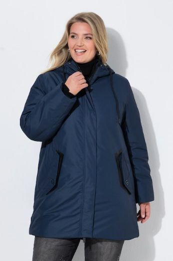 Plus size veliki brojevi Jakna dužeg kroja s kapuljačom za punije