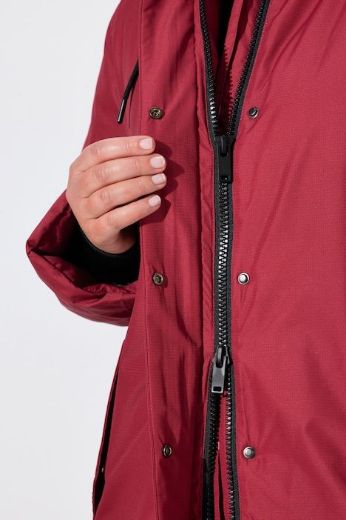 Plus size veliki brojevi Jakna dužeg kroja s kapuljačom za punije