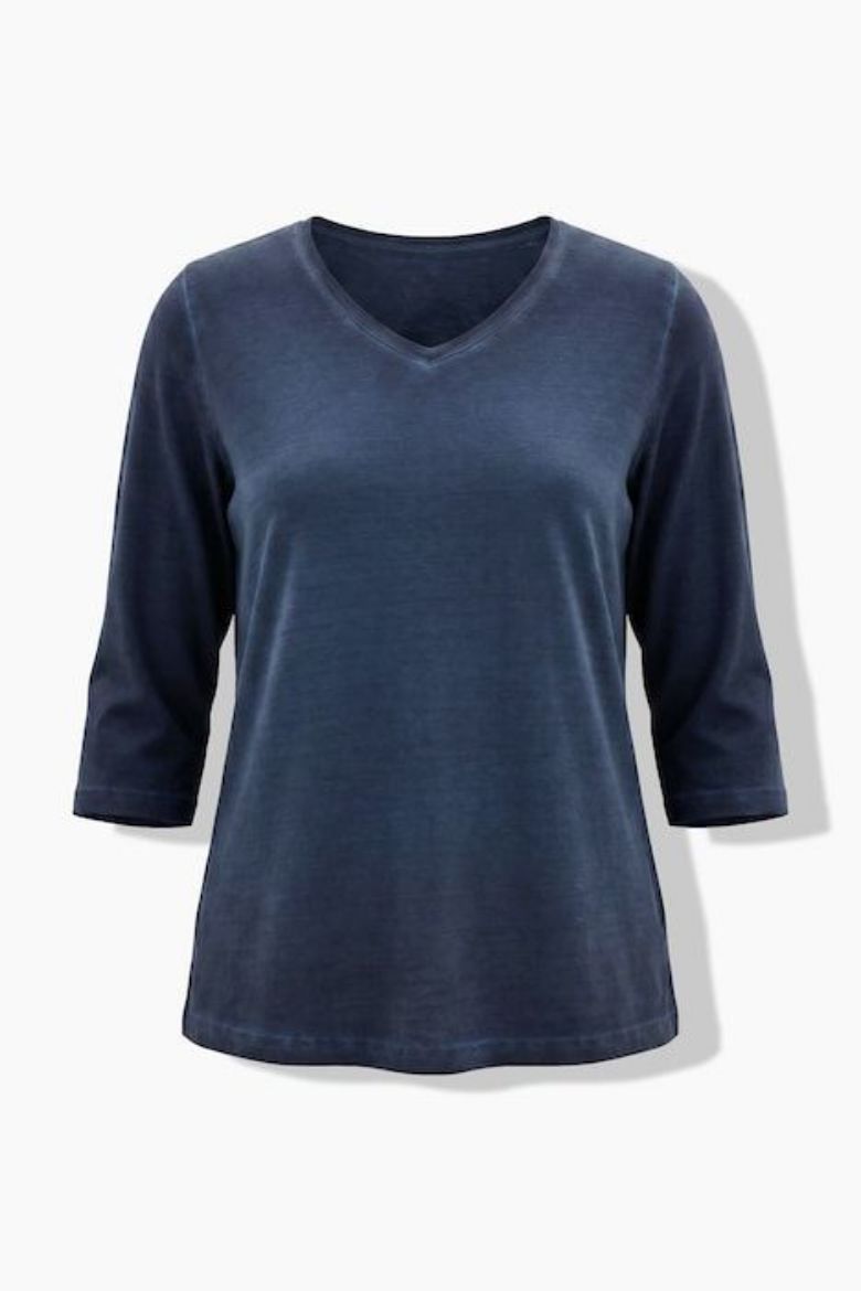 Plus size veliki brojevi Majica 3/4 rukava V ovratnika za punije