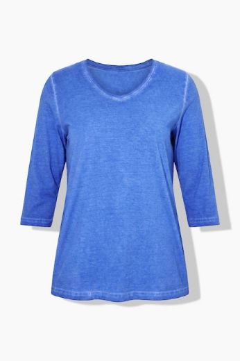 Plus size veliki brojevi Majica 3/4 rukava V ovratnika za punije