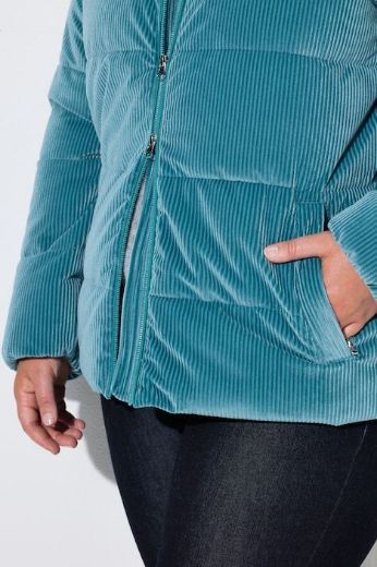 Plus size veliki brojevi Jakna od samta za punije