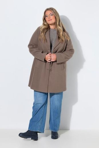Plus size veliki brojevi Kaput od mješavine vune za punije