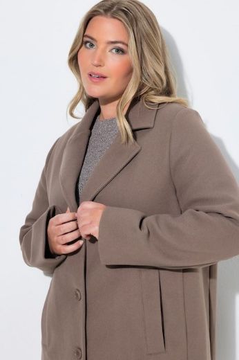 Plus size veliki brojevi Kaput od mješavine vune za punije