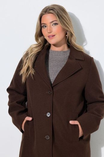 Plus size veliki brojevi Kaput od mješavine vune za punije