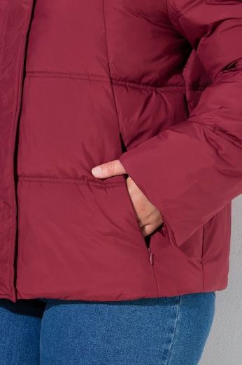 Plus size veliki brojevi Jakna prošivena s kapuljačom za punije