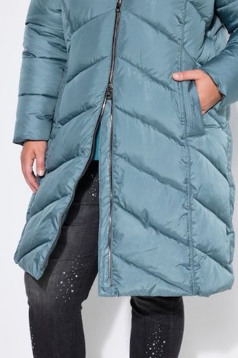 Plus size veliki brojevi Jakna prošivena dužeg A kroja za punije
