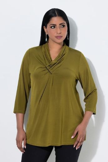 Plus size veliki brojevi Majica elegantna  3/4 rukavi za punije