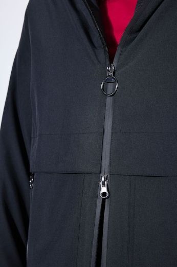 Plus size veliki brojevi Jakna dužeg kroja s kapuljačom za punije