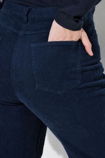 Plus size veliki brojevi Hlače od samta širokih ravnih nogavica s udobnim strukom za punije