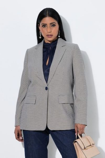 Veliki brojevi Sako karirani užeg kroja moda za punije