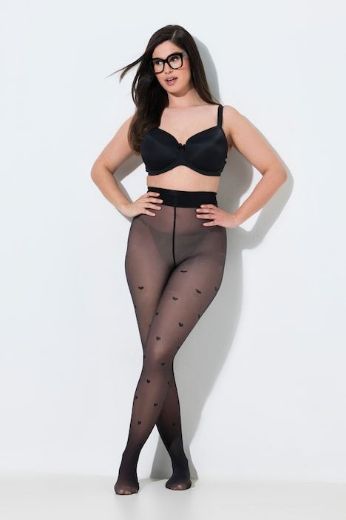Plus size veliki brojevi Najlonke s uzorkom srca za punije