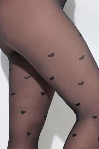 Plus size veliki brojevi Najlonke s uzorkom srca za punije