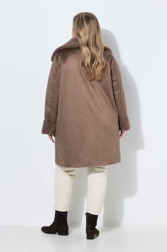 Plus size veliki brojevi Kaput obostrani od teddy flisa za punije
