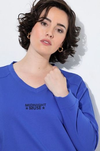 Plus size veliki brojevi Majica dugih rukava V ovratnika za punije