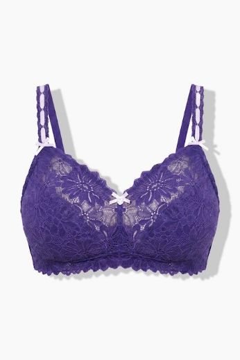 Plus size veliki brojevi Grudnjak bez žice s ukrasnom čipkom za punije