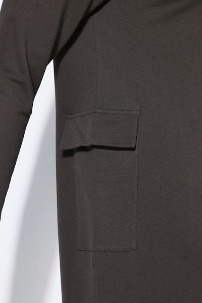 Veliki brojevi Haljina midi dugih rukava moda za punije