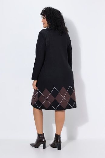 Plus size veliki brojevi Haljina midi dugih rukava za punije