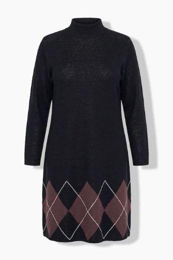 Plus size veliki brojevi Haljina midi dugih rukava za punije