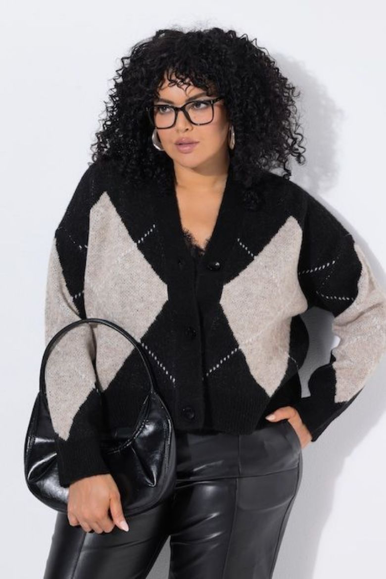 Plus size veliki brojevi Kardigan kraeg kroja za punije