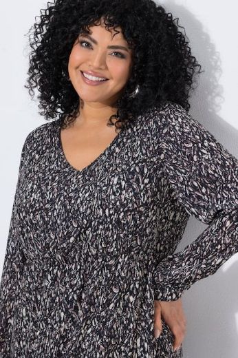 Plus size veliki brojevi Haljina maxi dugih rukava za punije