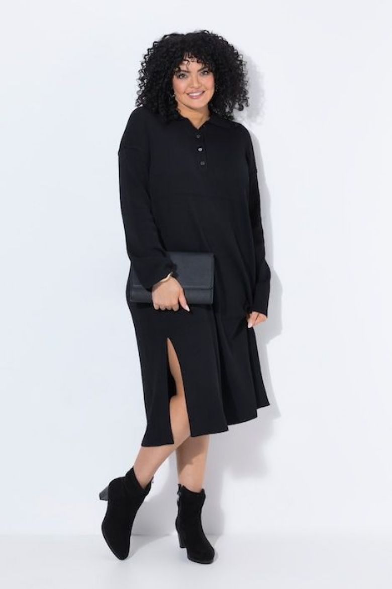 Plus size veliki brojevi Haljina maxi dugih rukava za punije