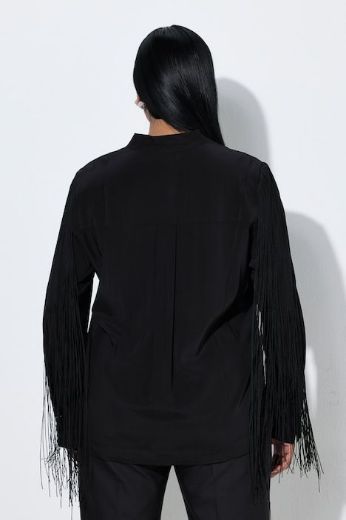 Plus size veliki brojevi Bluza dugih rukava s resicama za punije