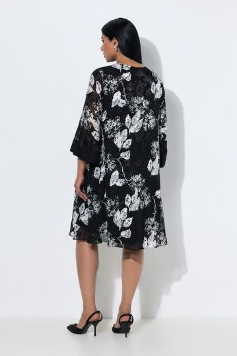 Plus size veliki brojevi Haljina midi 3/4 rukava za punije