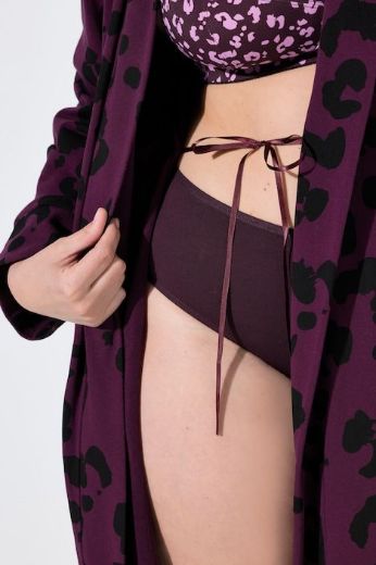 Plus size veliki brojevi Ogrtač dugih rukava na vezanje za punije