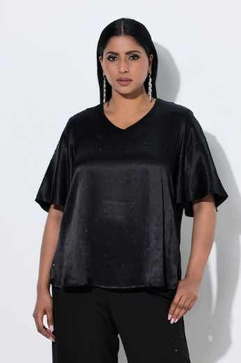 Plus size veliki brojevi Bluza kratkih rukava V ovratnika za punije